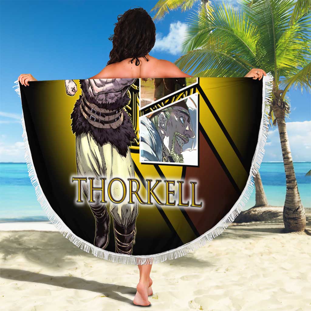 Thorkell Viking Berserker Beach Blanket Viking Manga Illustration Style