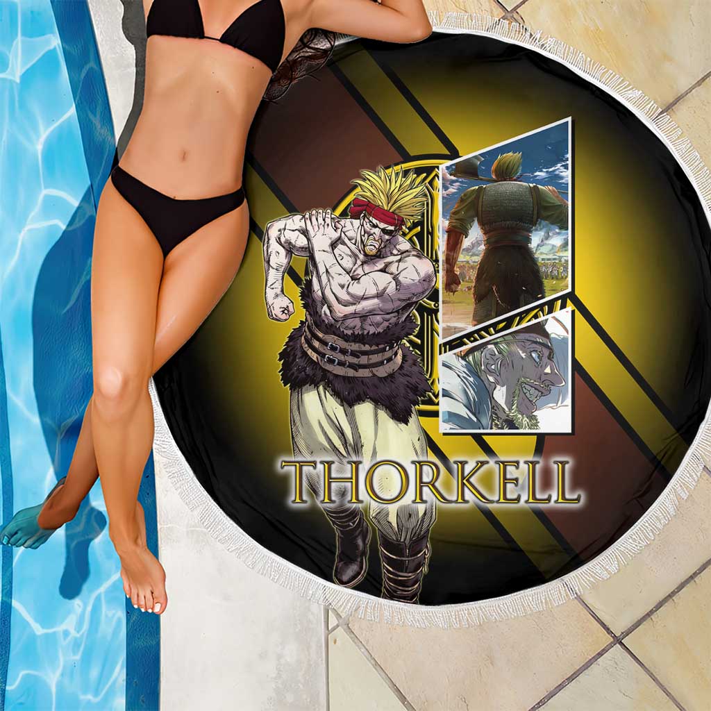 Thorkell Viking Berserker Beach Blanket Viking Manga Illustration Style
