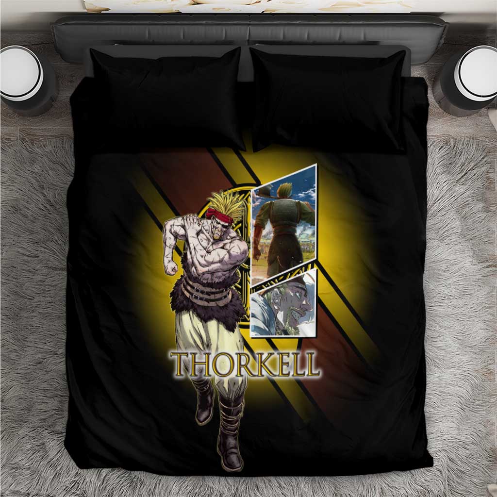 Thorkell Viking Berserker Bedding Set Viking Manga Illustration Style
