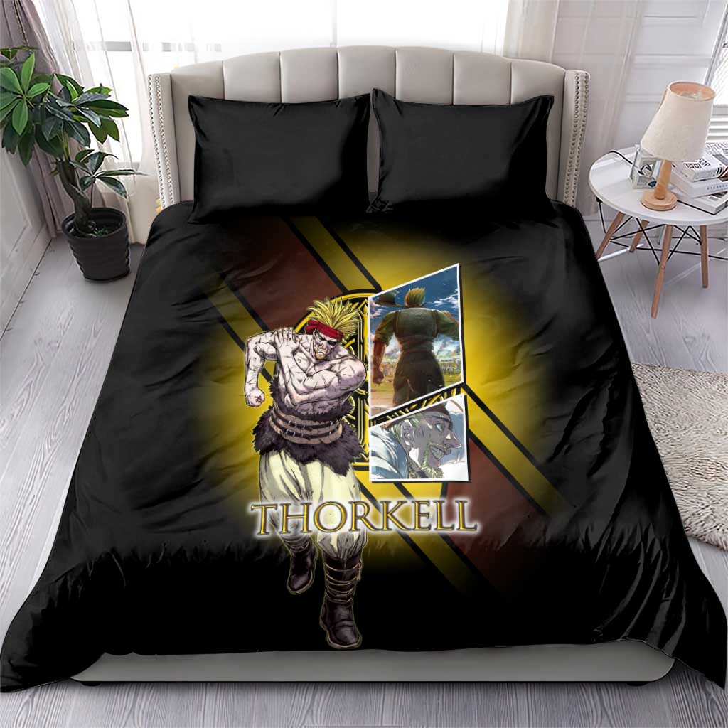 Thorkell Viking Berserker Bedding Set Viking Manga Illustration Style