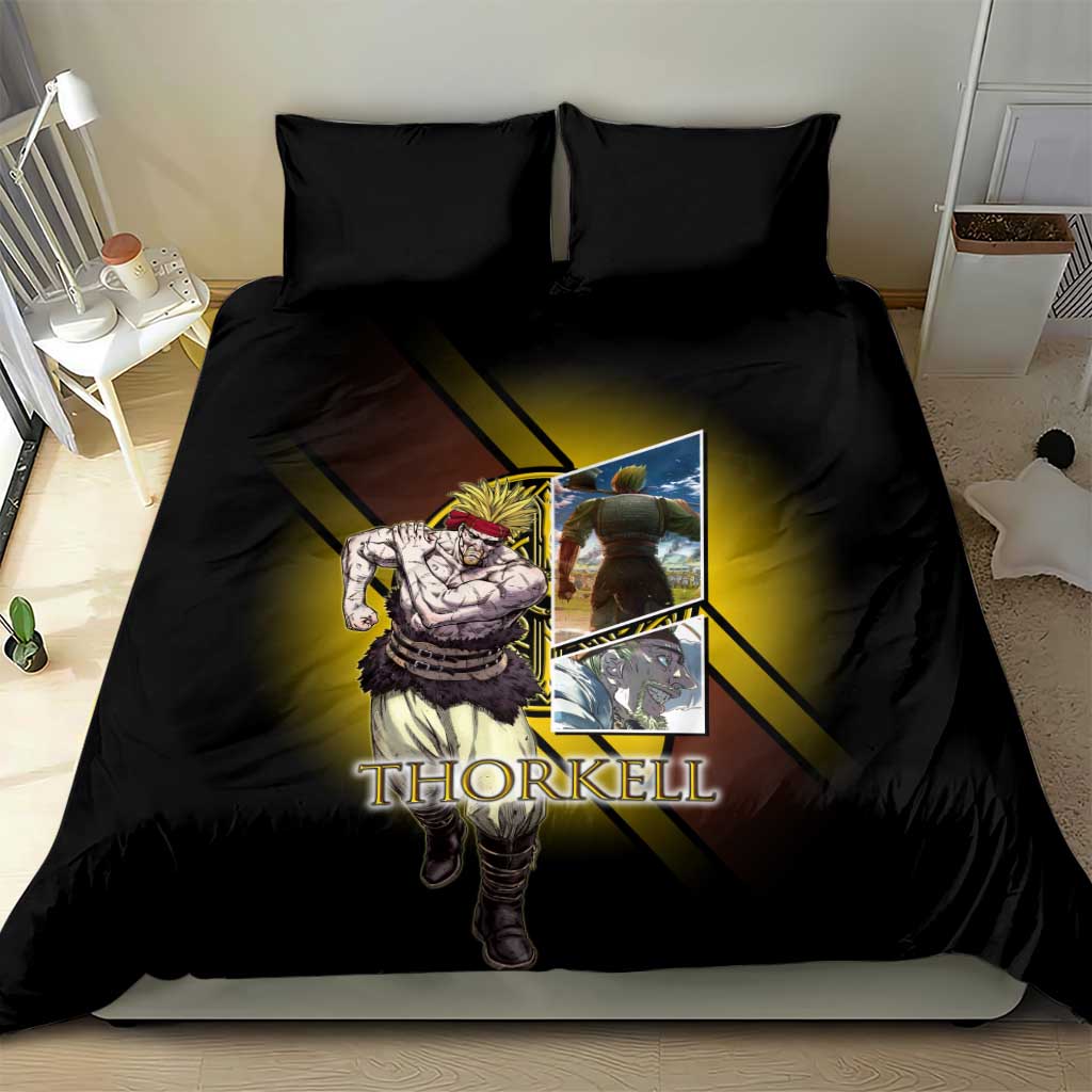 Thorkell Viking Berserker Bedding Set Viking Manga Illustration Style