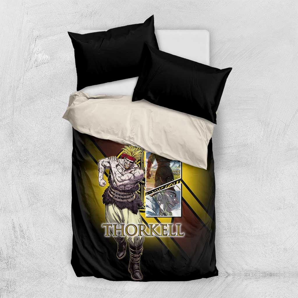 Thorkell Viking Berserker Bedding Set Viking Manga Illustration Style