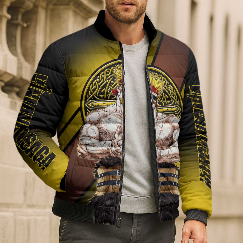 Thorkell Viking Berserker Bomber Puffer Jacket Viking Manga Illustration Style