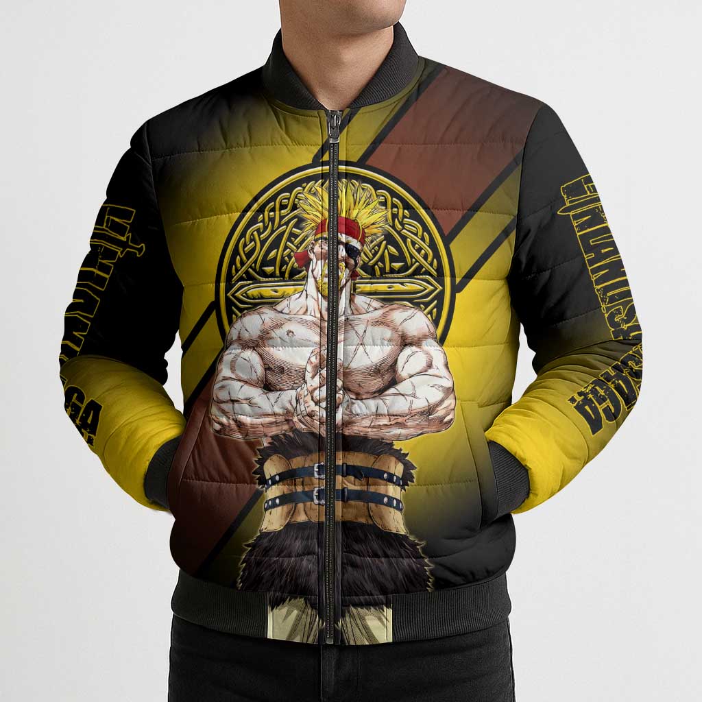 Thorkell Viking Berserker Bomber Puffer Jacket Viking Manga Illustration Style