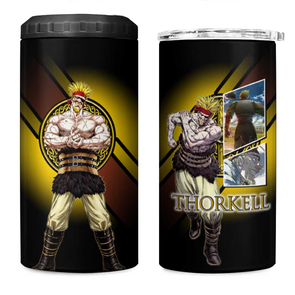 Thorkell Viking Berserker 4 in 1 Can Cooler Tumbler Viking Manga Illustration Style