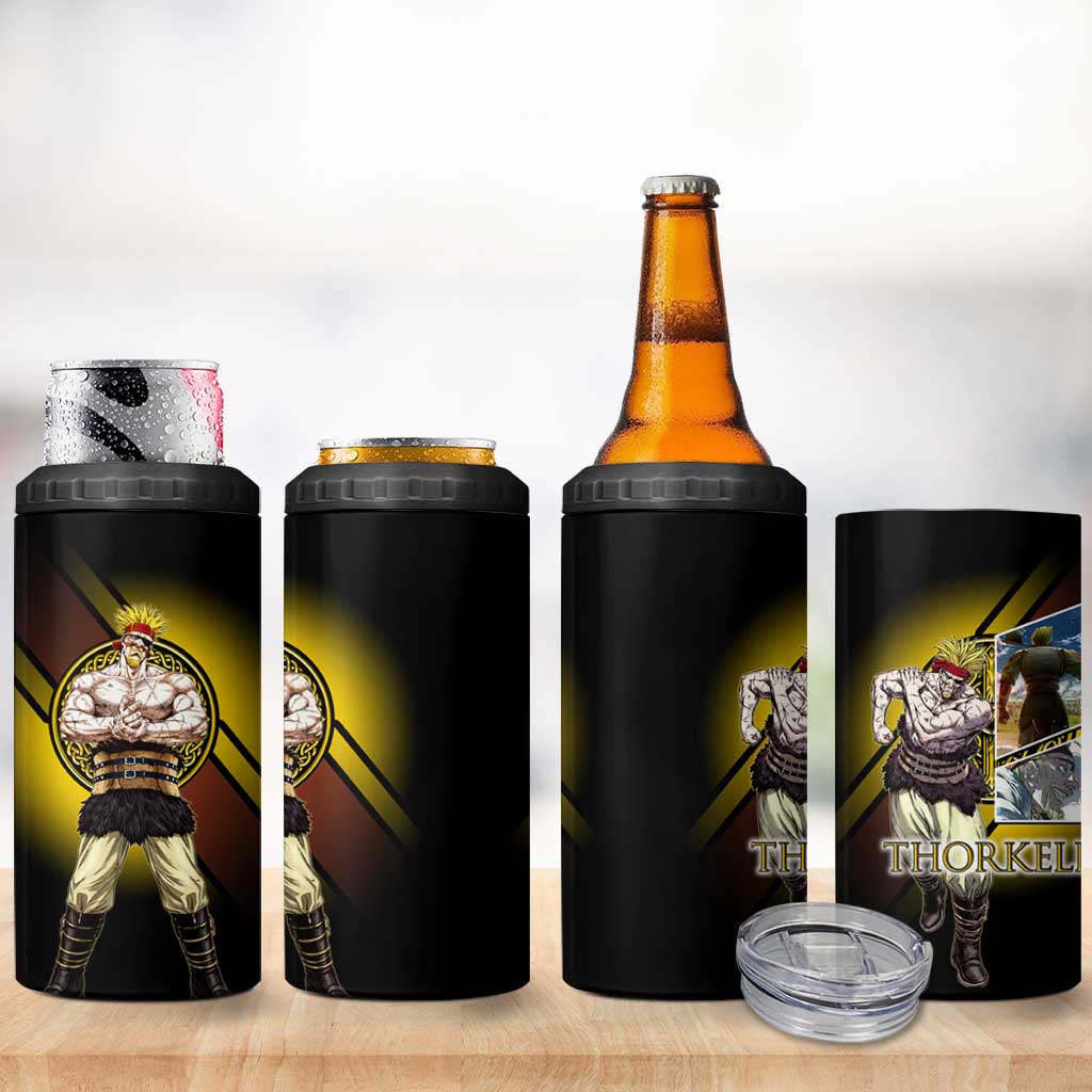 Thorkell Viking Berserker 4 in 1 Can Cooler Tumbler Viking Manga Illustration Style
