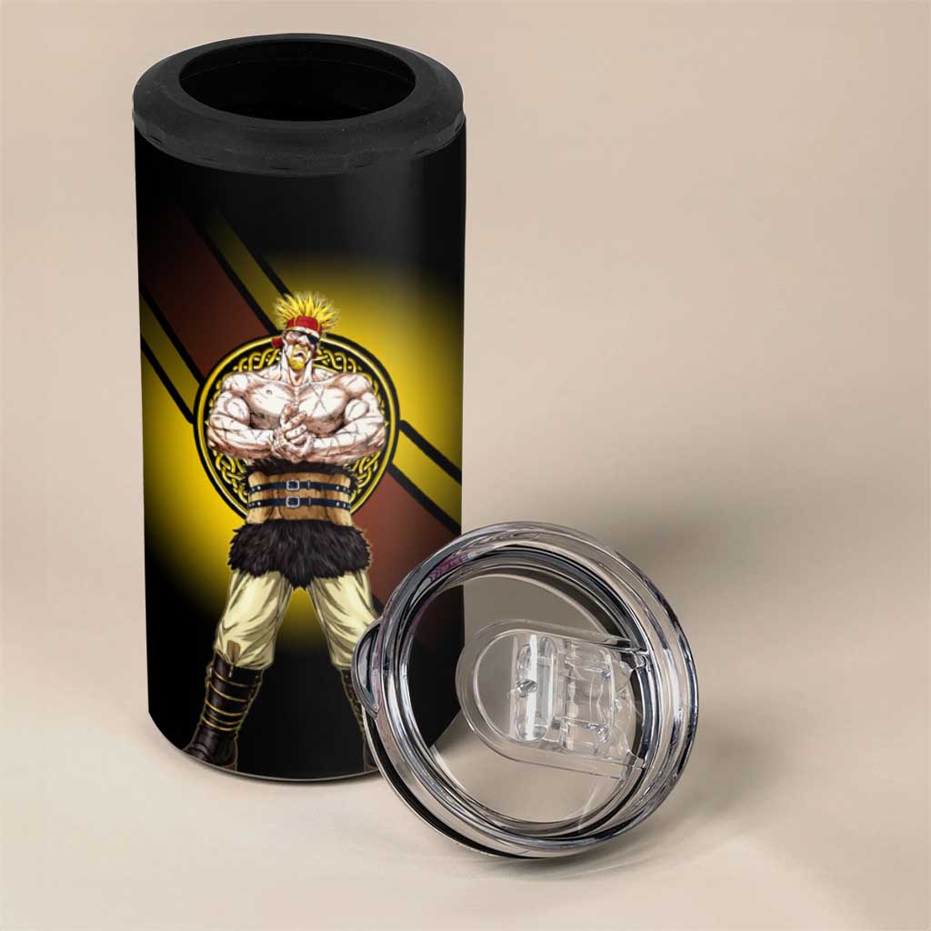 Thorkell Viking Berserker 4 in 1 Can Cooler Tumbler Viking Manga Illustration Style