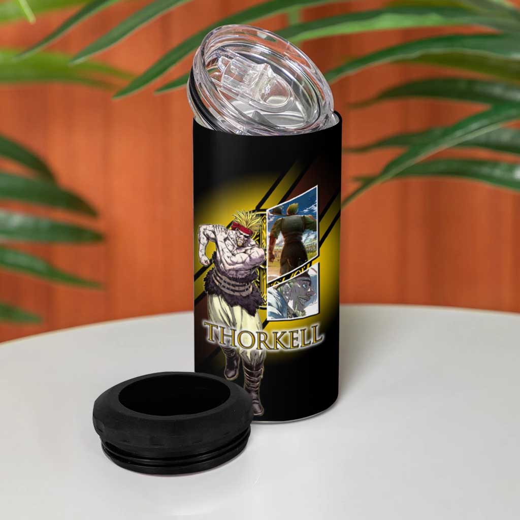Thorkell Viking Berserker 4 in 1 Can Cooler Tumbler Viking Manga Illustration Style