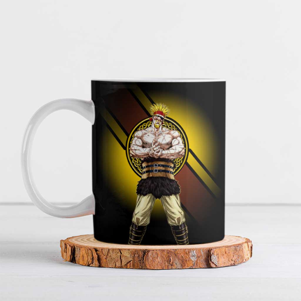 Thorkell Viking Berserker Ceramic Mug Viking Manga Illustration Style