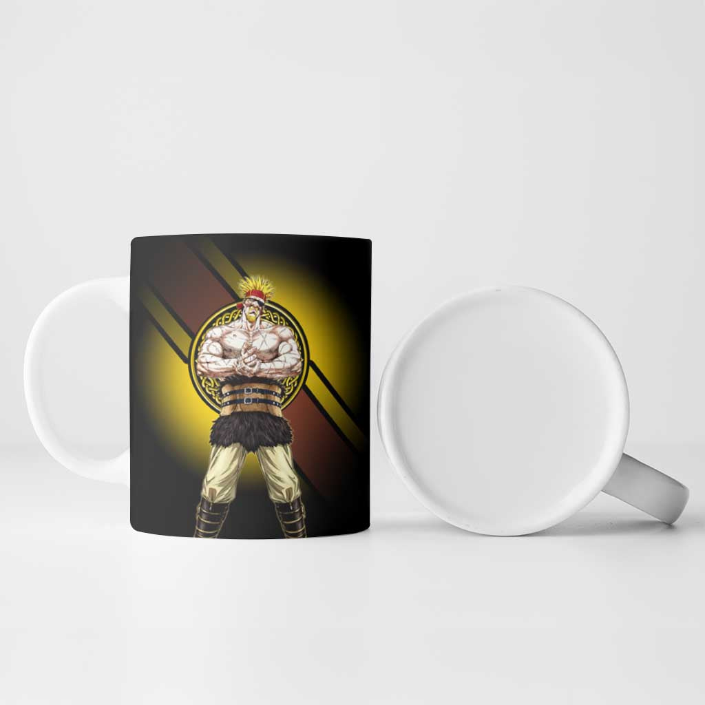 Thorkell Viking Berserker Ceramic Mug Viking Manga Illustration Style