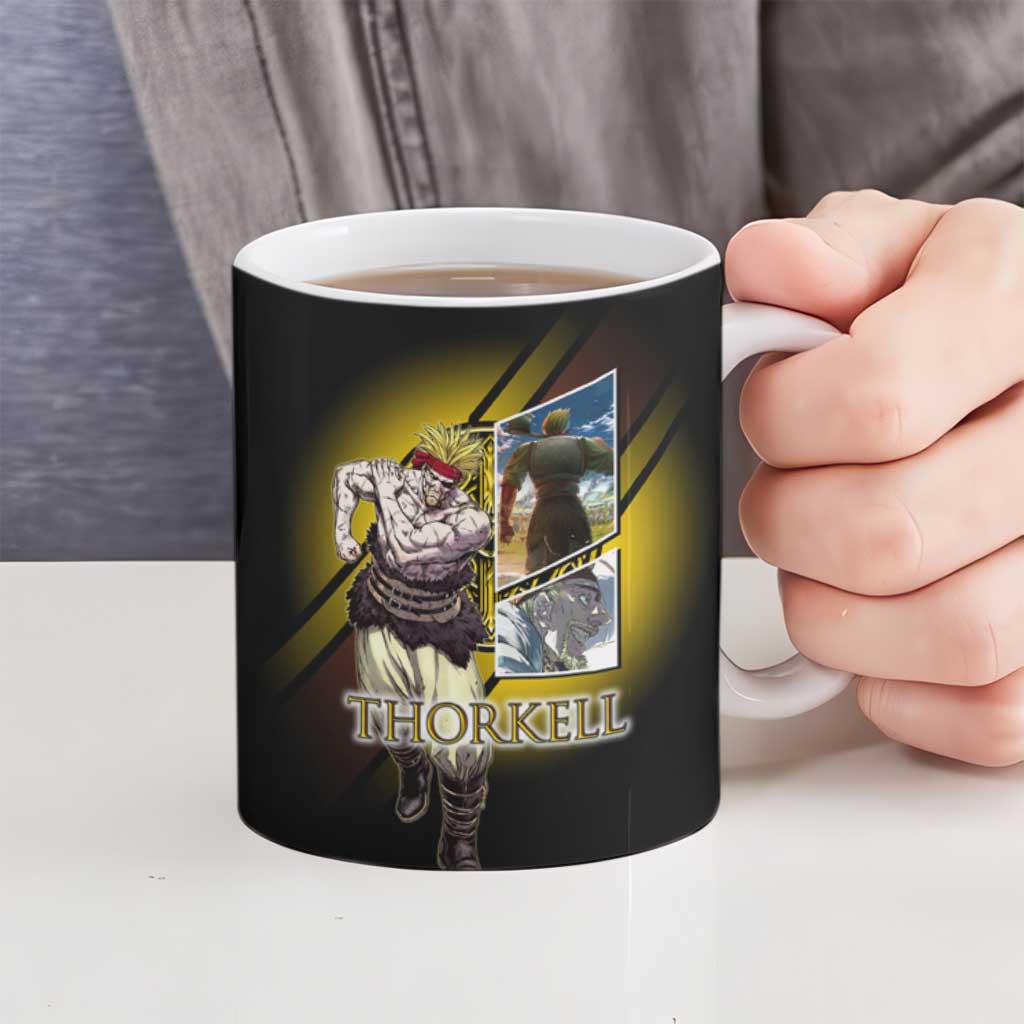 Thorkell Viking Berserker Ceramic Mug Viking Manga Illustration Style