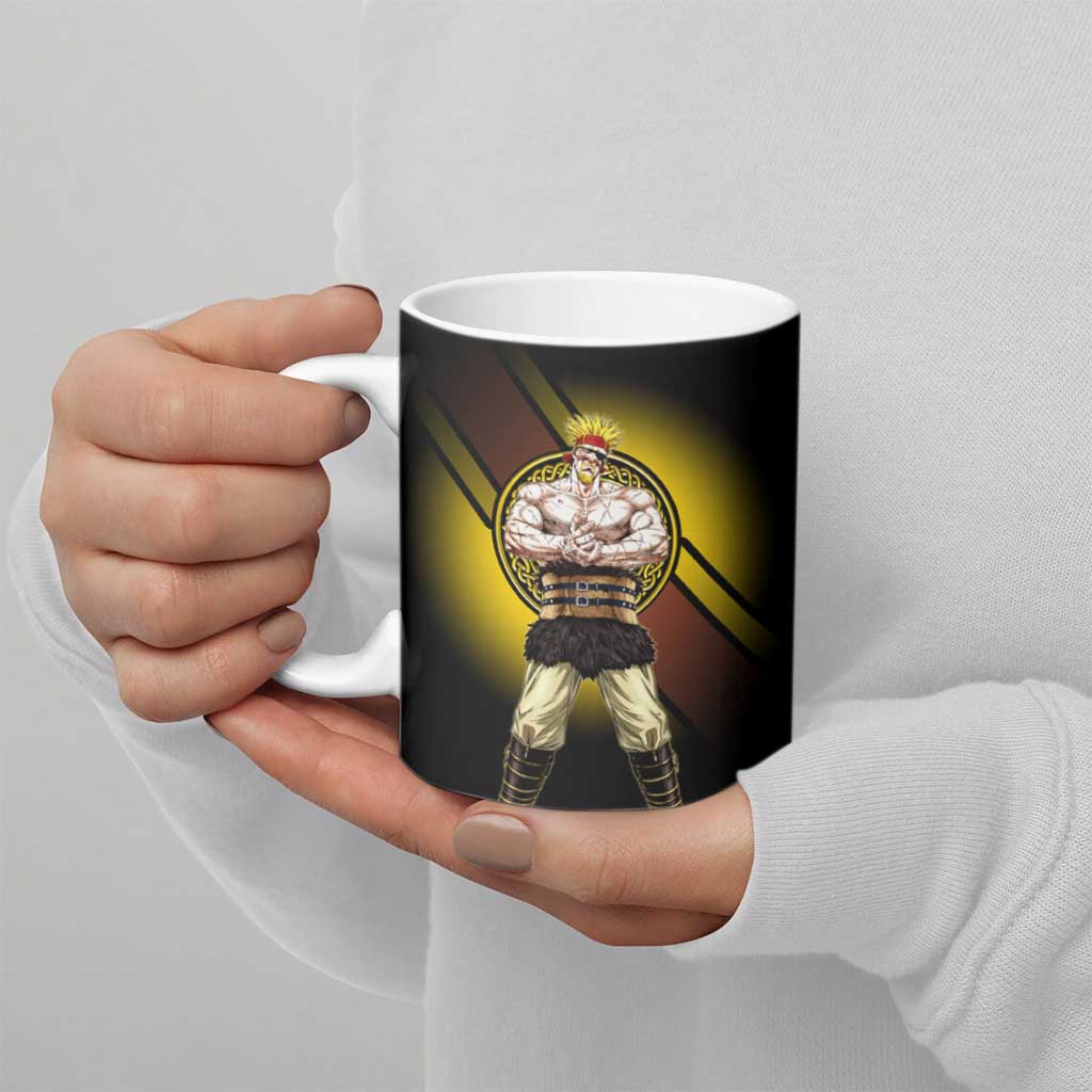 Thorkell Viking Berserker Ceramic Mug Viking Manga Illustration Style
