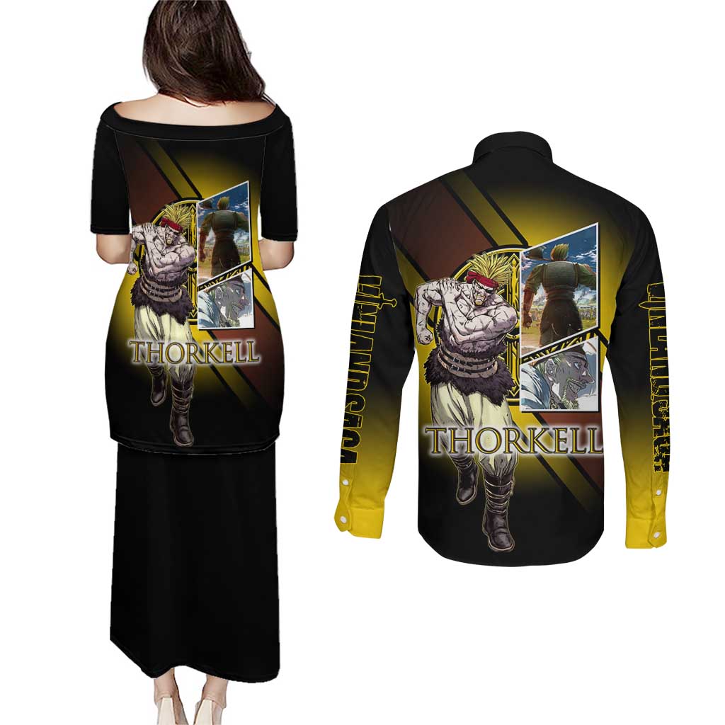 Thorkell Viking Berserker Couples Matching Puletasi and Long Sleeve Button Shirt Viking Manga Illustration Style