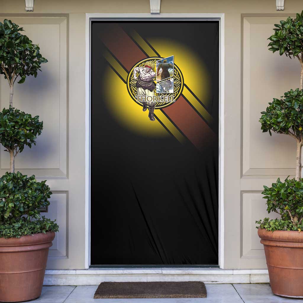 Thorkell Viking Berserker Door Cover Viking Manga Illustration Style