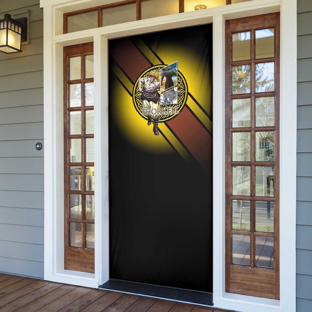 Thorkell Viking Berserker Door Cover Viking Manga Illustration Style