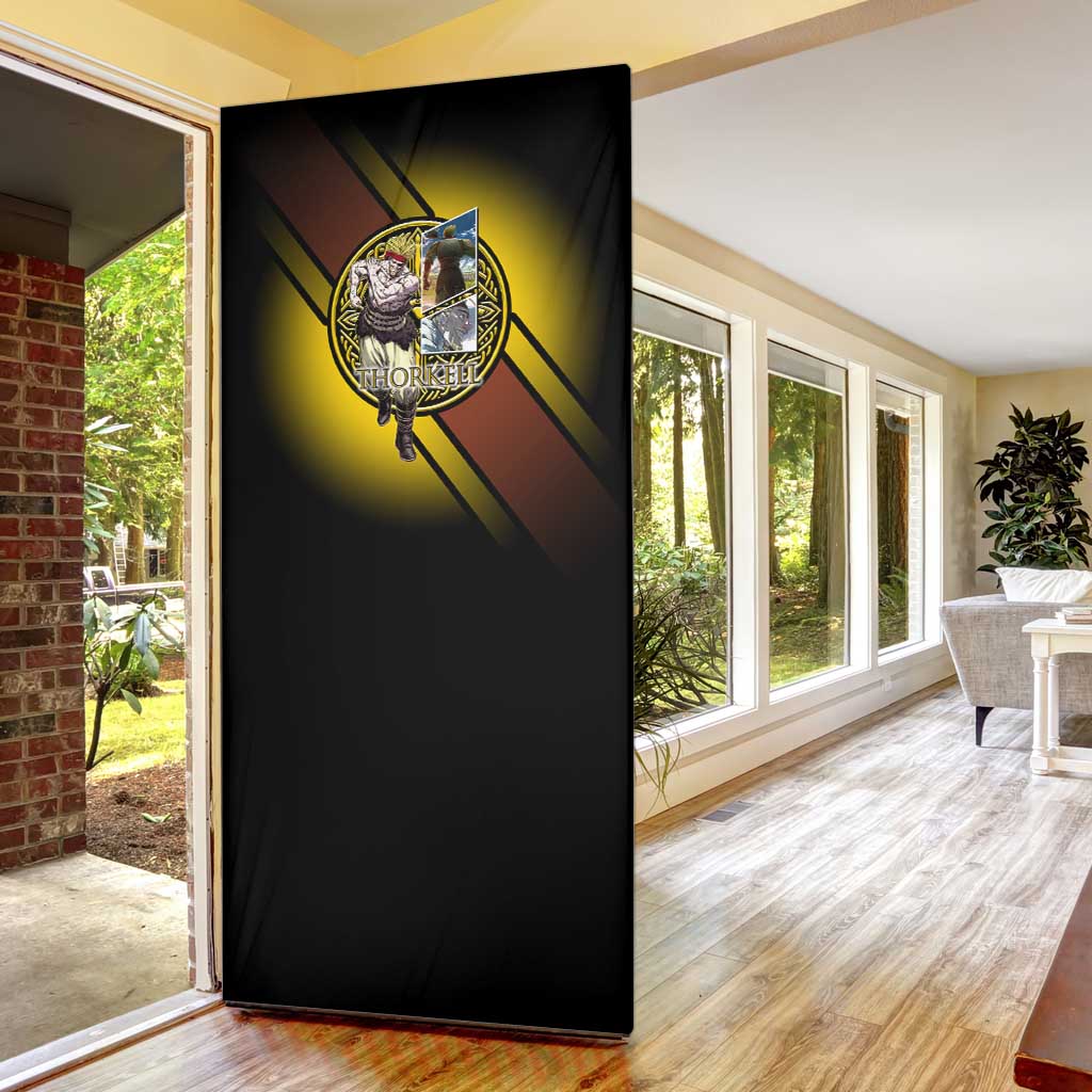 Thorkell Viking Berserker Door Cover Viking Manga Illustration Style