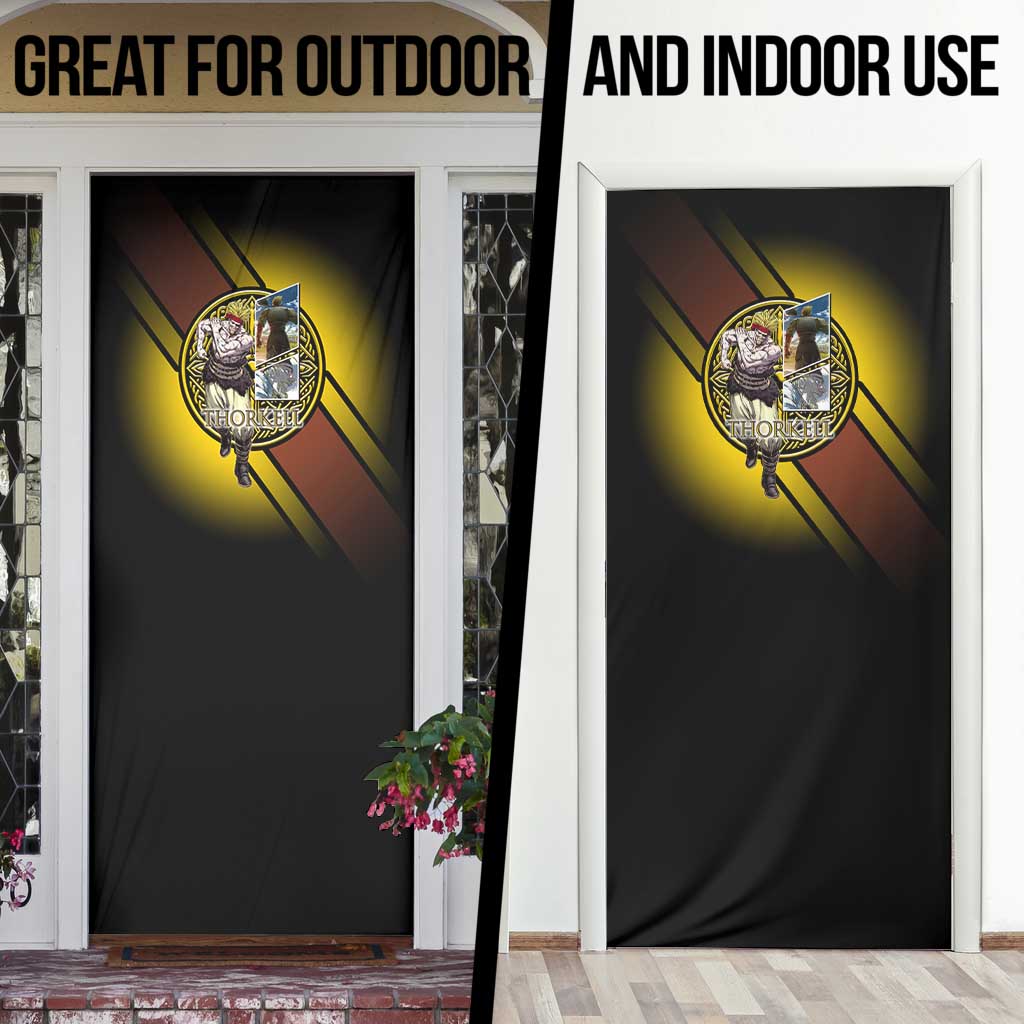 Thorkell Viking Berserker Door Cover Viking Manga Illustration Style