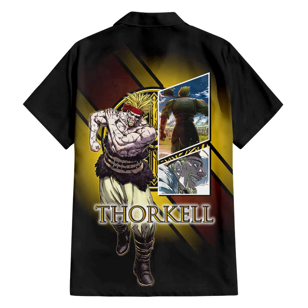 Thorkell Viking Berserker Family Matching Off Shoulder Short Dress and Hawaiian Shirt Viking Manga Illustration Style