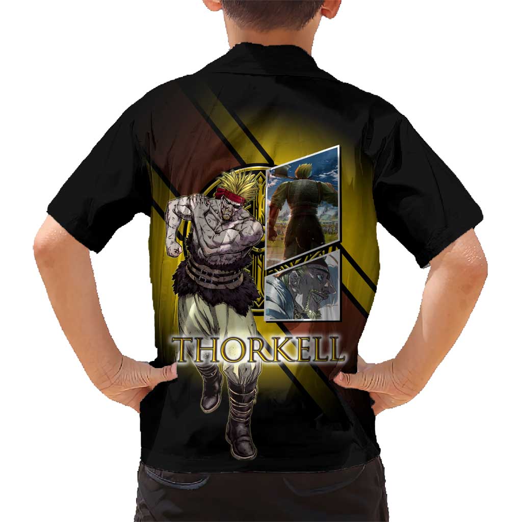 Thorkell Viking Berserker Family Matching Summer Maxi Dress and Hawaiian Shirt Viking Manga Illustration Style