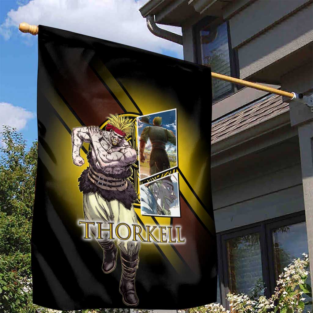 Thorkell Viking Berserker Garden Flag Viking Manga Illustration Style