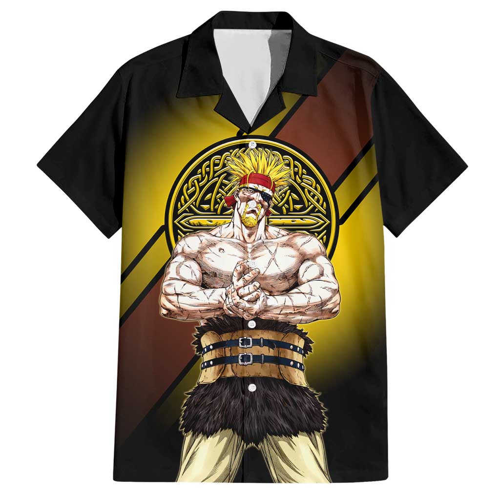 Thorkell Viking Berserker Hawaiian Shirt Viking Manga Illustration Style
