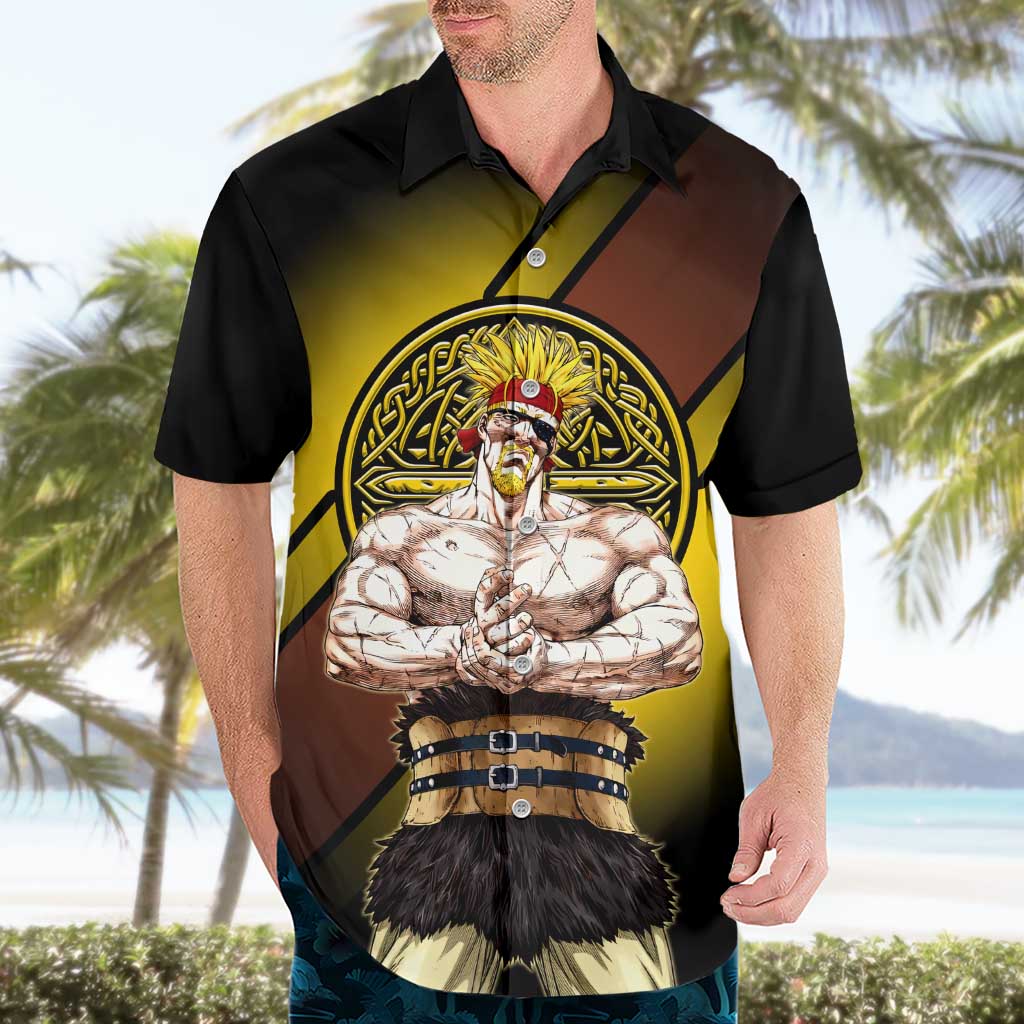 Thorkell Viking Berserker Hawaiian Shirt Viking Manga Illustration Style