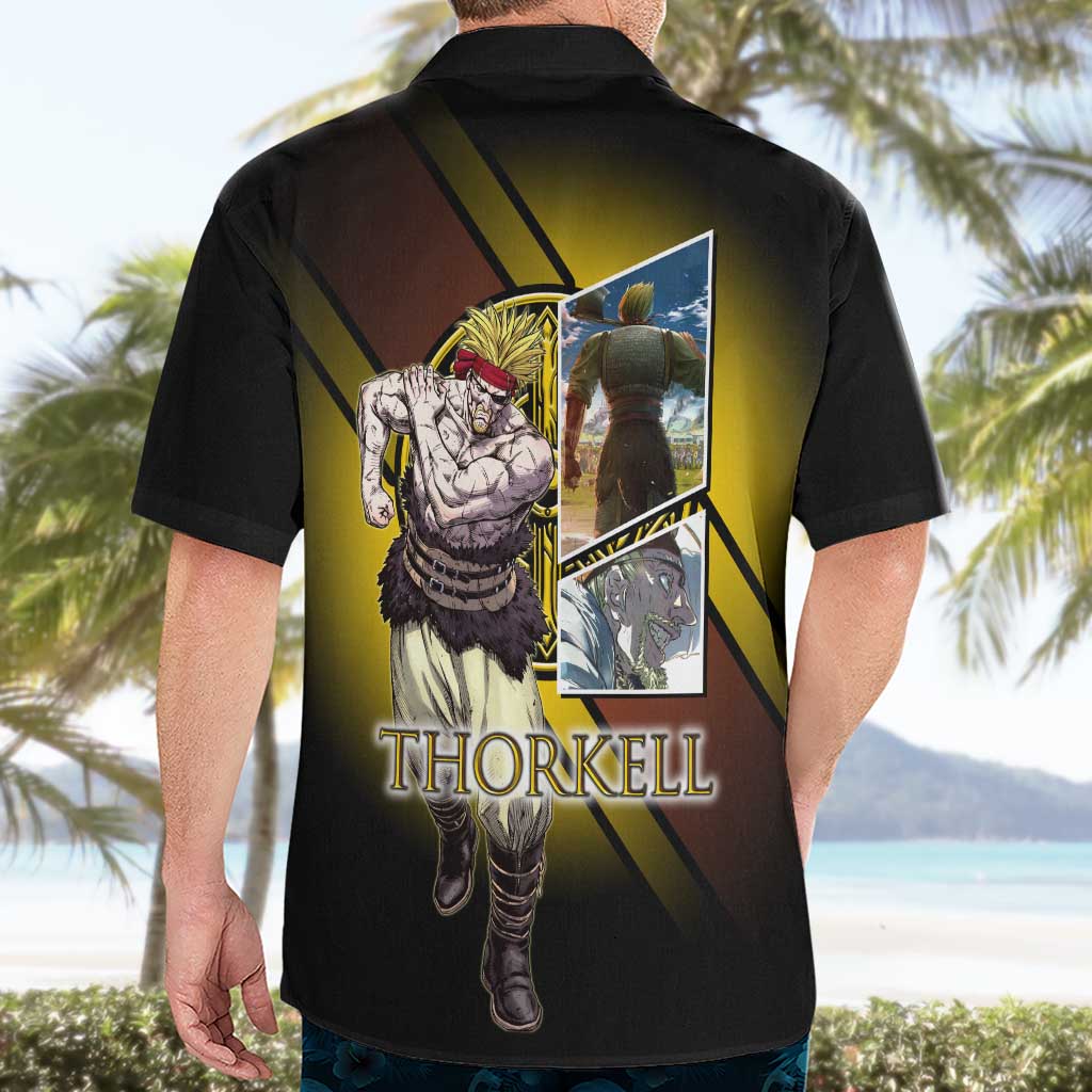 Thorkell Viking Berserker Hawaiian Shirt Viking Manga Illustration Style