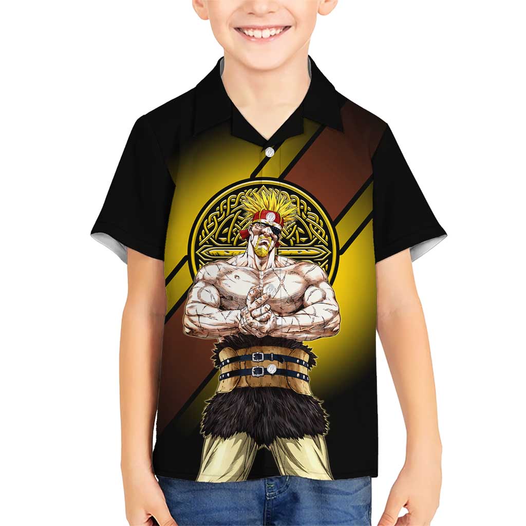 Thorkell Viking Berserker Hawaiian Shirt Viking Manga Illustration Style