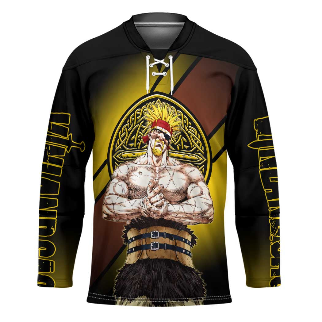 Thorkell Viking Berserker Hockey Jersey Viking Manga Illustration Style
