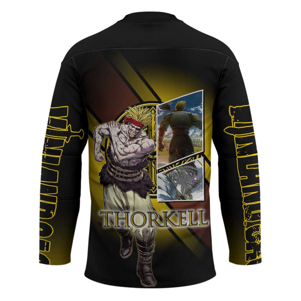 Thorkell Viking Berserker Hockey Jersey Viking Manga Illustration Style