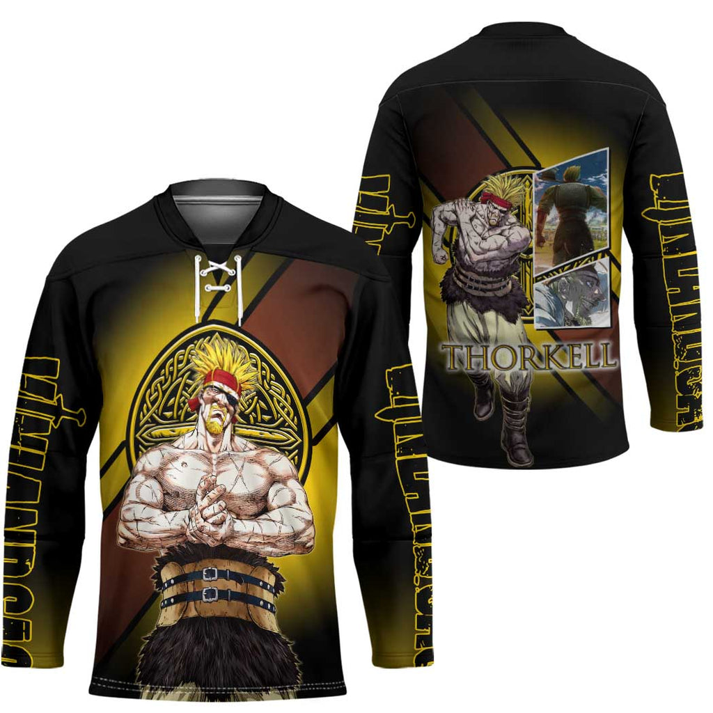 Thorkell Viking Berserker Hockey Jersey Viking Manga Illustration Style