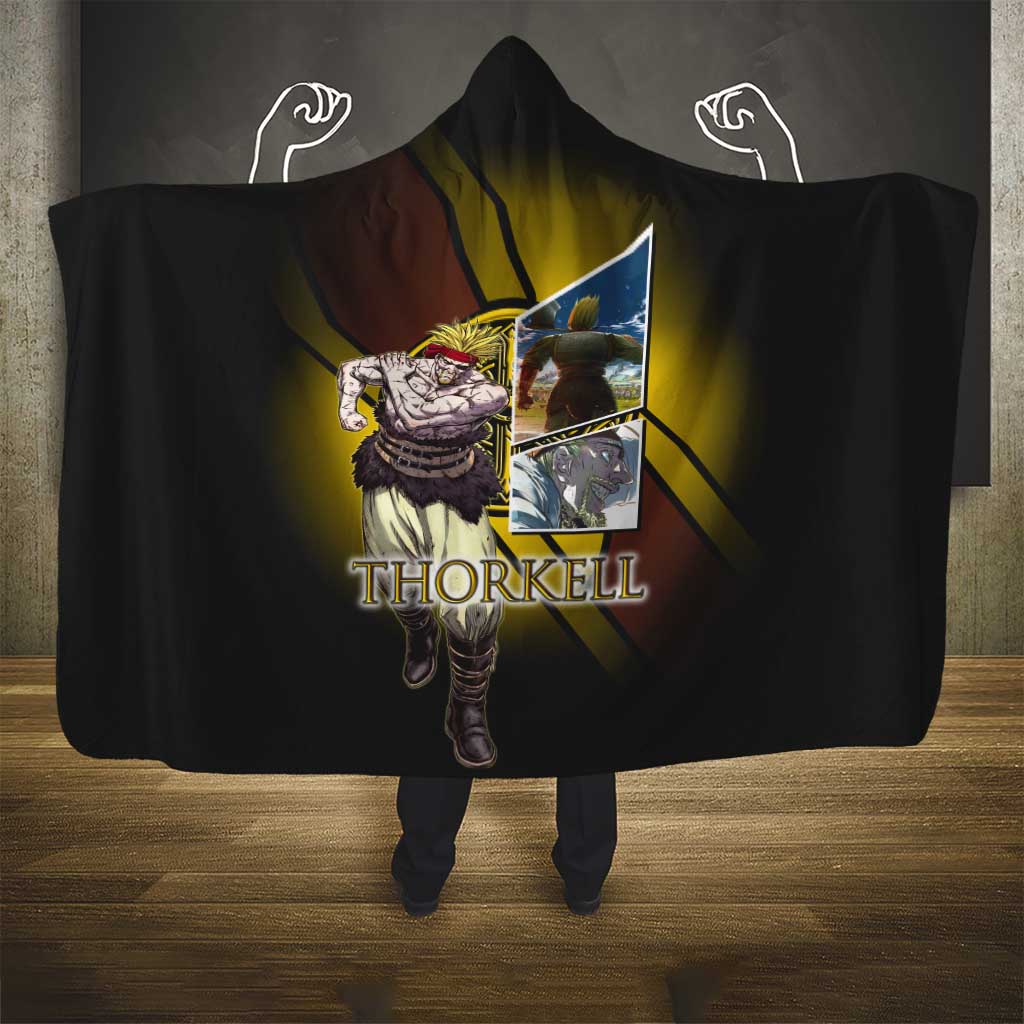 Thorkell Viking Berserker Hooded Blanket Viking Manga Illustration Style