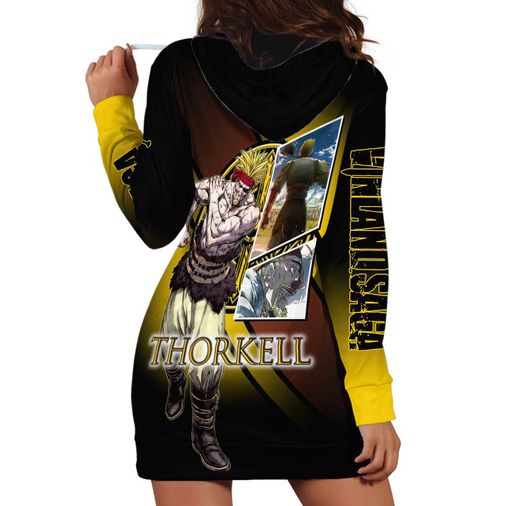 Thorkell Viking Berserker Hoodie Dress Viking Manga Illustration Style