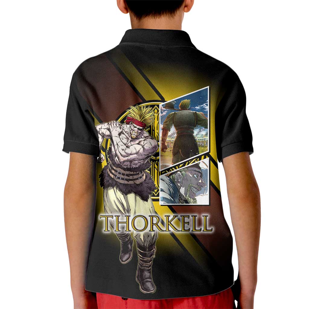 Thorkell Viking Berserker Kid Polo Shirt Viking Manga Illustration Style