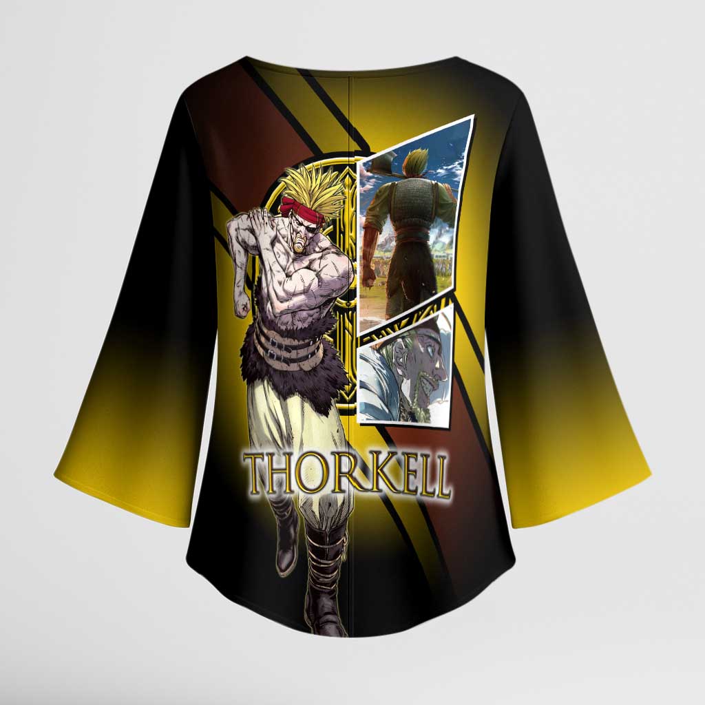 Thorkell Viking Berserker Kimono Sleeve Blouse Viking Manga Illustration Style