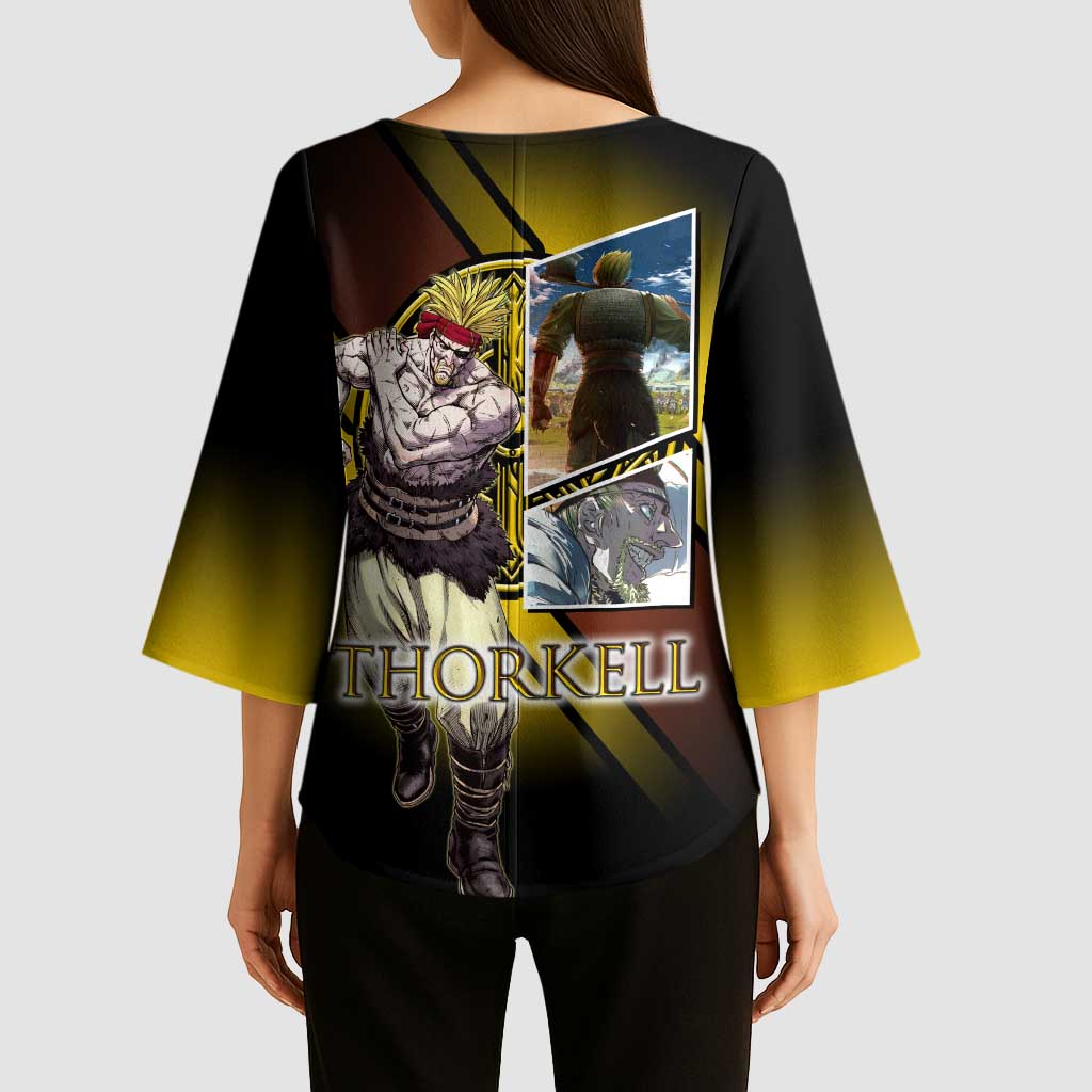 Thorkell Viking Berserker Kimono Sleeve Blouse Viking Manga Illustration Style