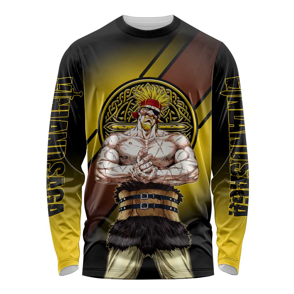 Thorkell Viking Berserker Long Sleeve Shirt Viking Manga Illustration Style