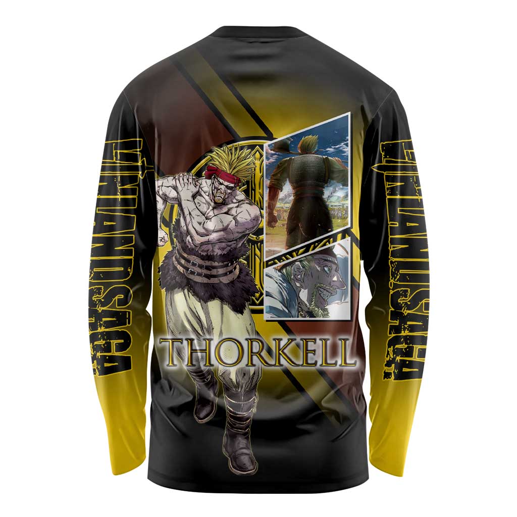 Thorkell Viking Berserker Long Sleeve Shirt Viking Manga Illustration Style