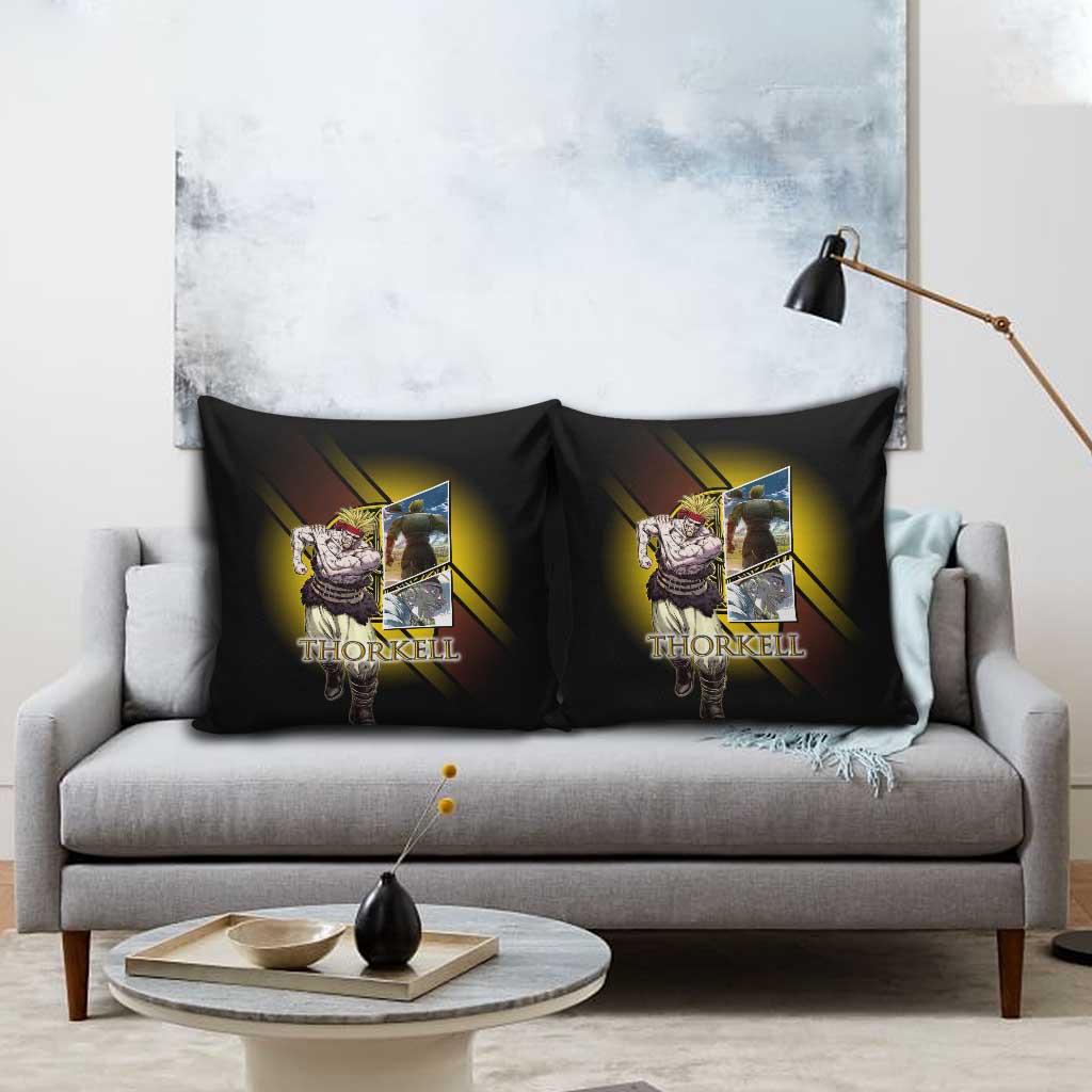 Thorkell Viking Berserker Pillow Cover Viking Manga Illustration Style