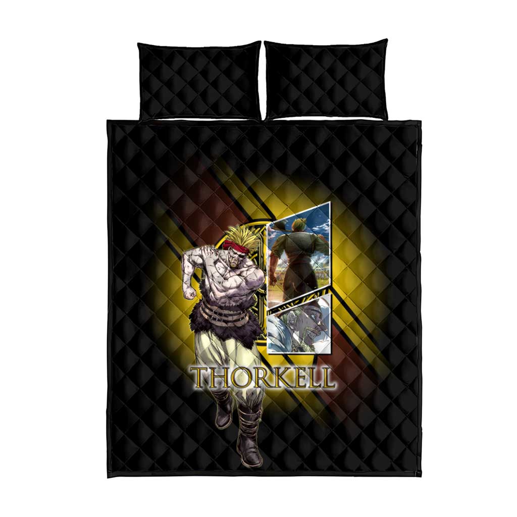 Thorkell Viking Berserker Quilt Bed Set Viking Manga Illustration Style