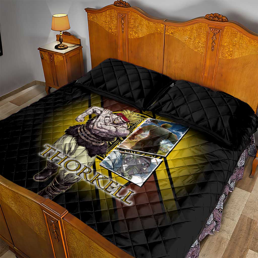 Thorkell Viking Berserker Quilt Bed Set Viking Manga Illustration Style