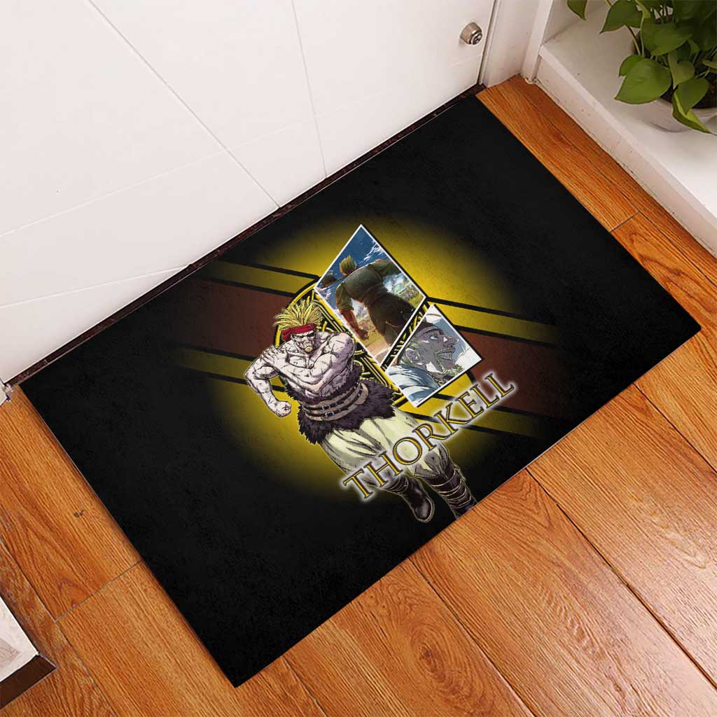 Thorkell Viking Berserker Rubber Doormat Viking Manga Illustration Style