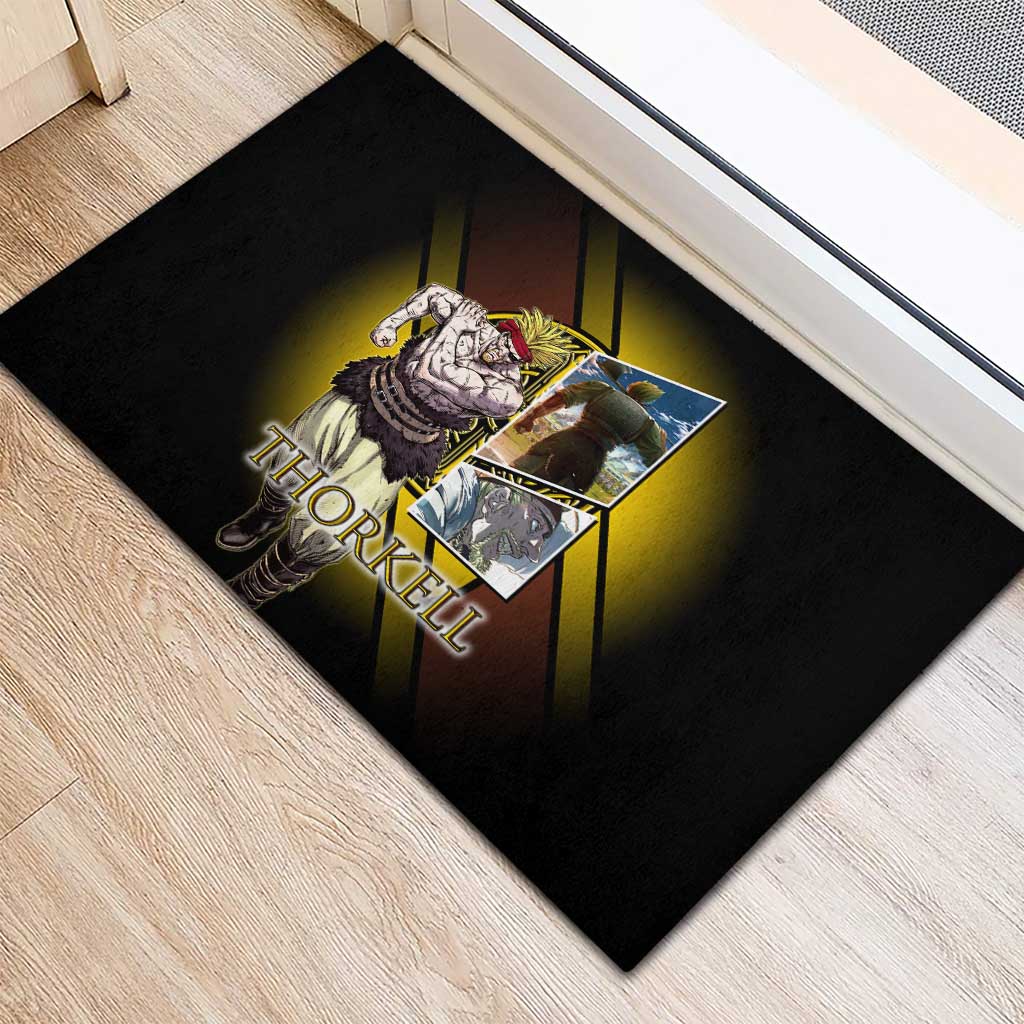 Thorkell Viking Berserker Rubber Doormat Viking Manga Illustration Style