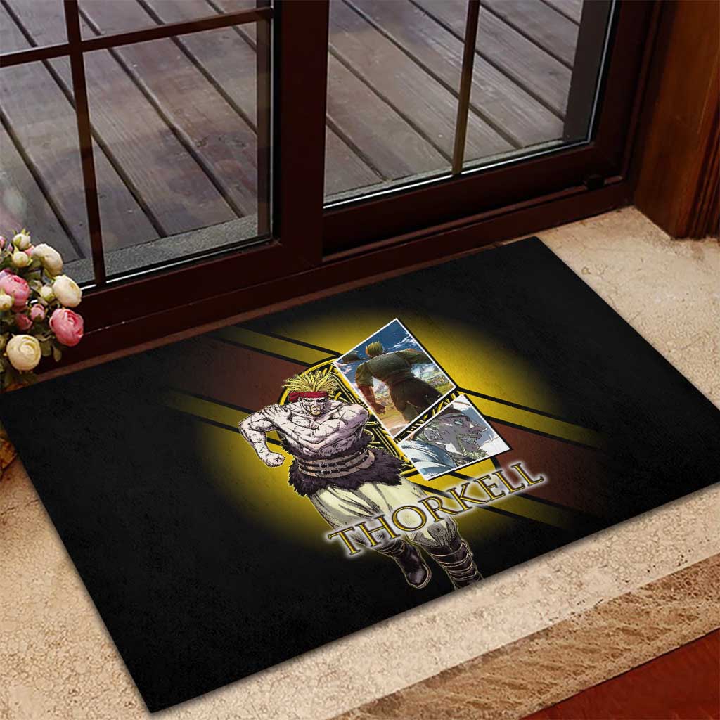 Thorkell Viking Berserker Rubber Doormat Viking Manga Illustration Style