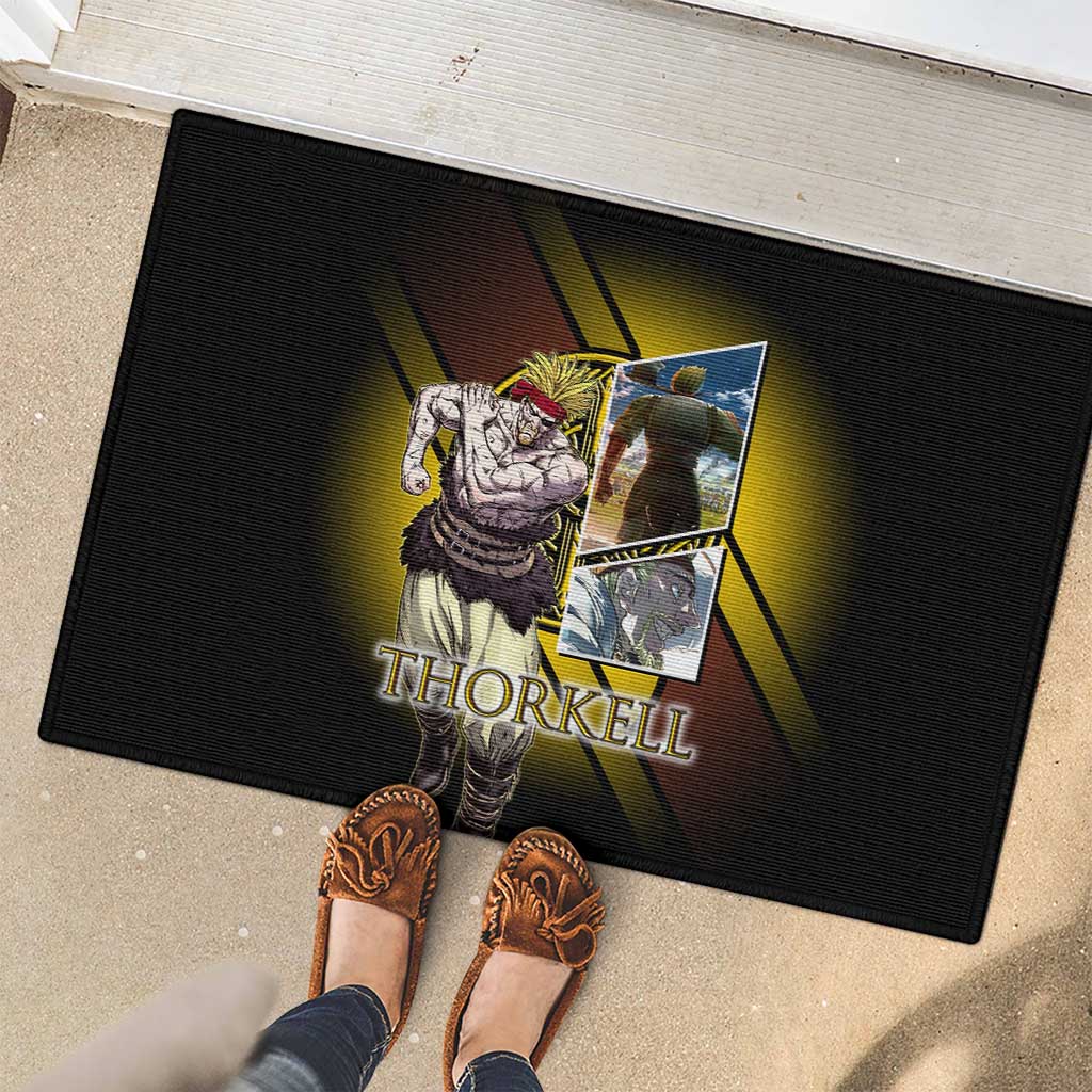 Thorkell Viking Berserker Rubber Doormat Viking Manga Illustration Style