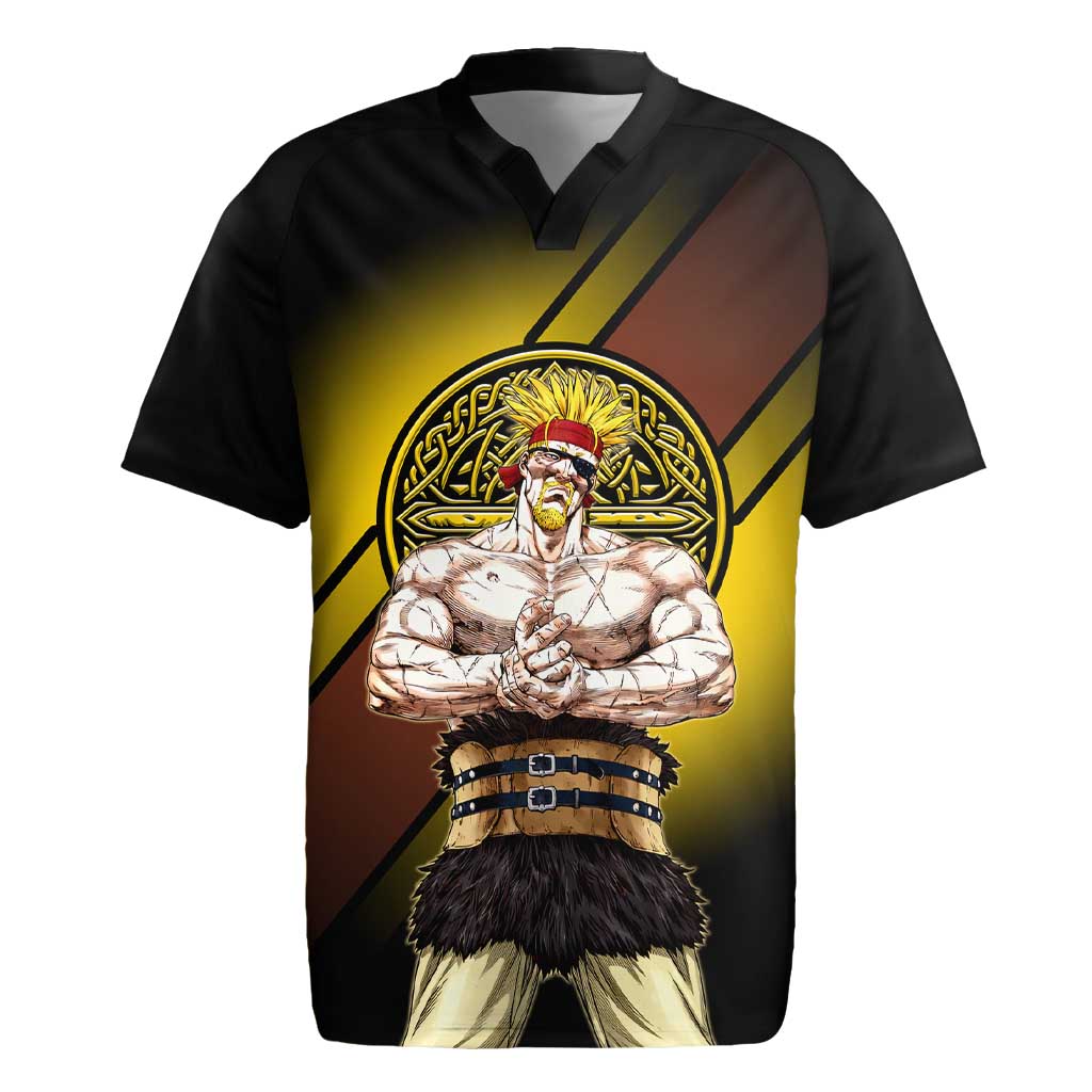 Thorkell Viking Berserker Rugby Jersey Viking Manga Illustration Style