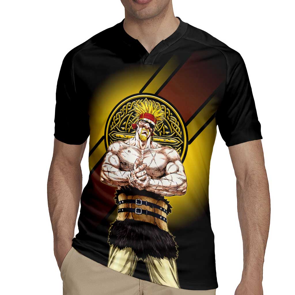 Thorkell Viking Berserker Rugby Jersey Viking Manga Illustration Style