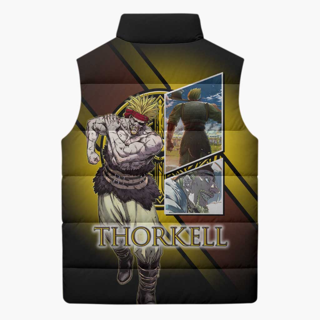 Thorkell Viking Berserker Sleeveless Puffer Jacket Viking Manga Illustration Style