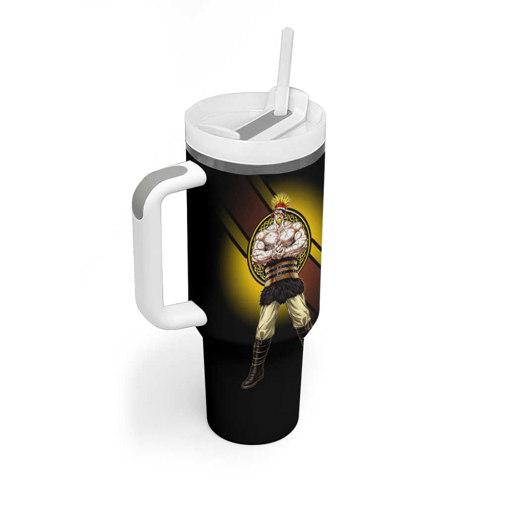 Thorkell Viking Berserker Tumbler With Handle Viking Manga Illustration Style