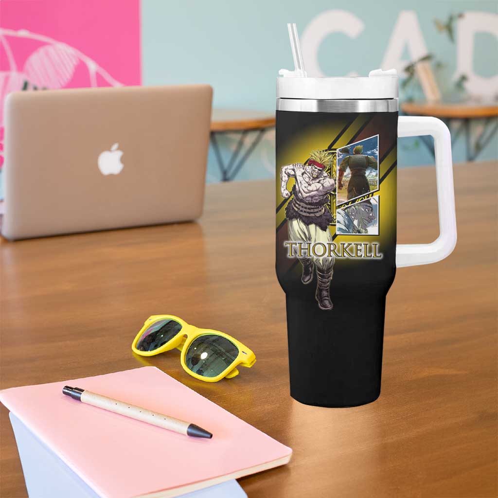 Thorkell Viking Berserker Tumbler With Handle Viking Manga Illustration Style